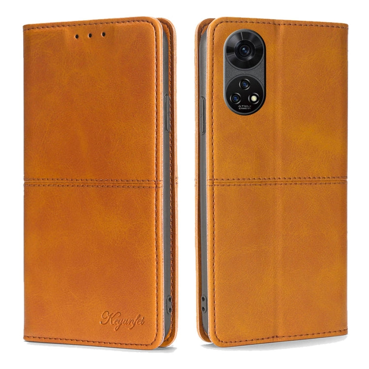 For ZTE Anshin Family Cow Texture Magnetic Leather Phone Case