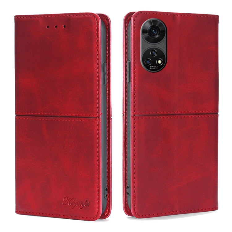 For ZTE Anshin Family Cow Texture Magnetic Leather Phone Case