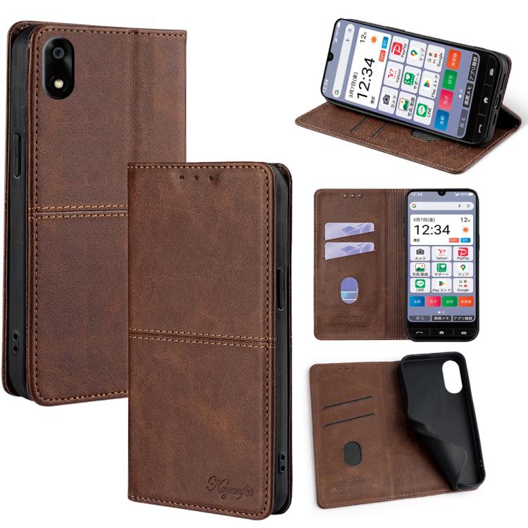 For ZTE Kantan Sumaho 4 A402ZT Cow Texture Magnetic Leather Phone Case