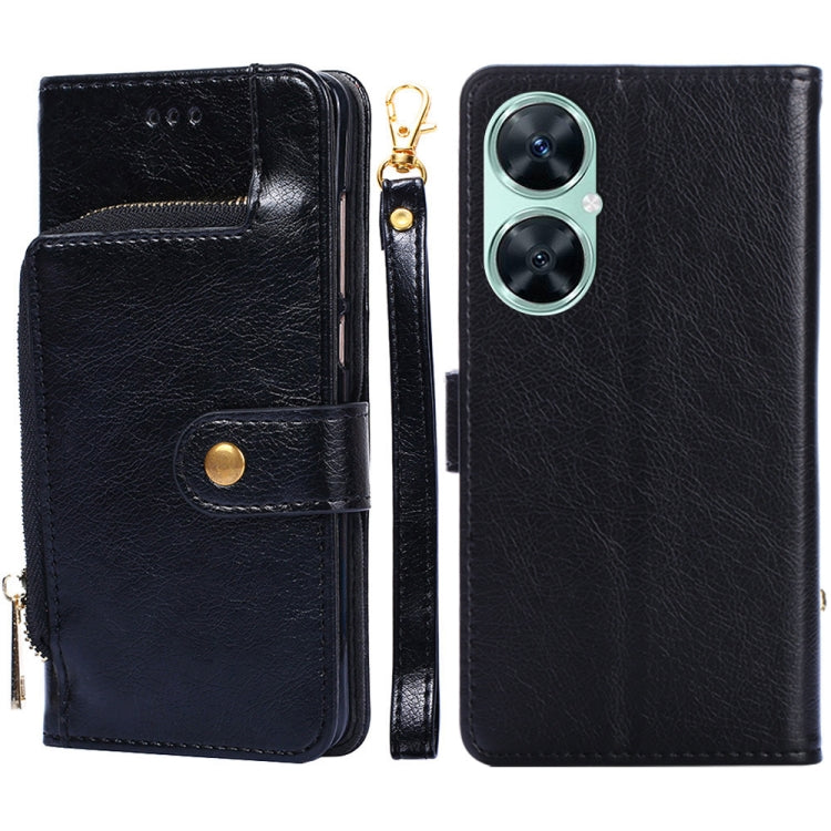 For Huawei Enjoy 60 Pro / nova 11i Zipper Bag Leather Phone Case