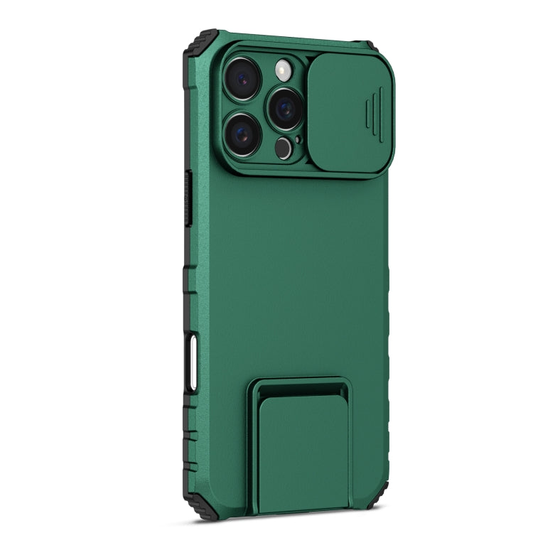 For iPhone 16 Pro Stereoscopic Holder Sliding Camshield Phone Case