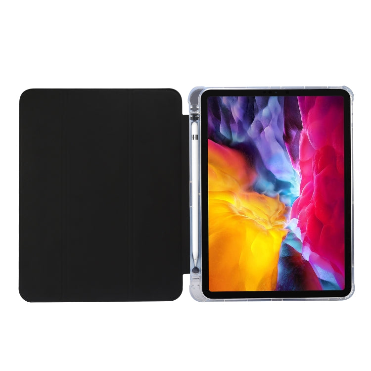 3-folding Electric Pressed Skin Texture Leather Smart Tablet Case For iPad Pro 11 2022/2021/2020
