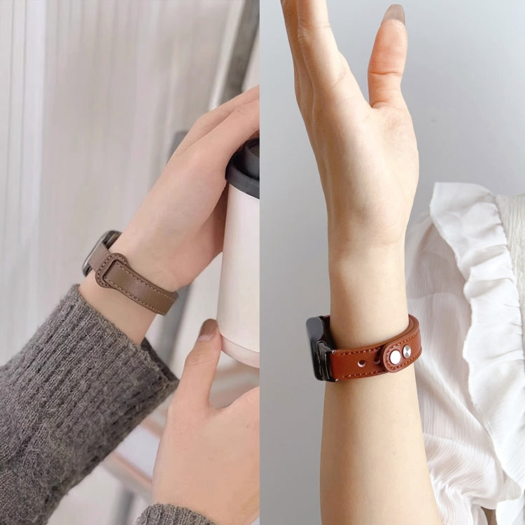 For Fitbit Charge 5 PU Leather Replacement Watch Band