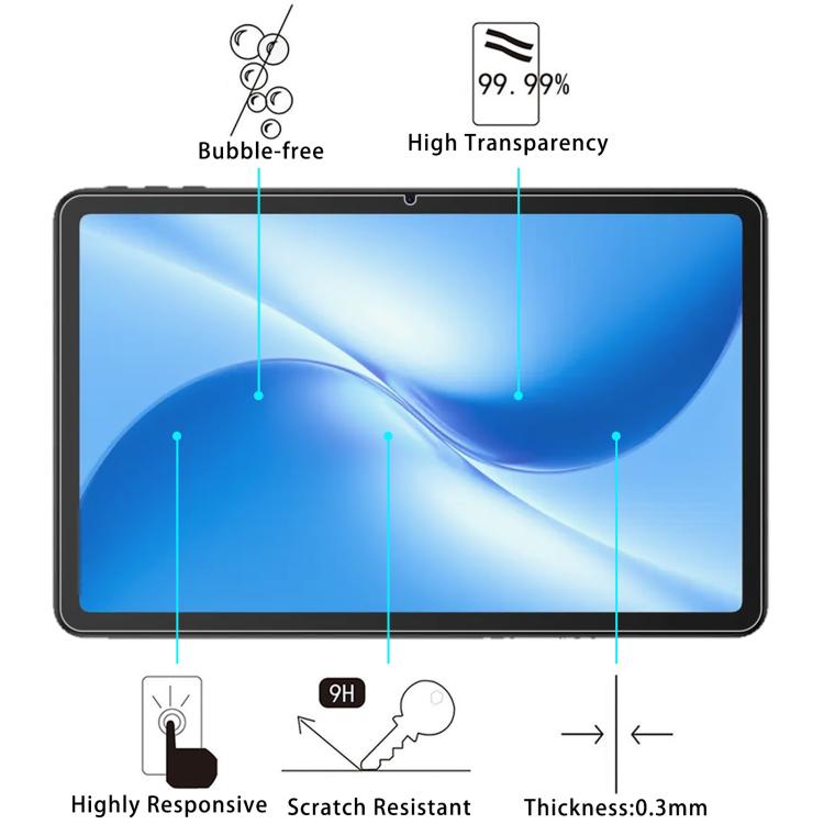 For Doogee U12 12 inch 9H 0.3mm Explosion-proof Tempered Glass Film