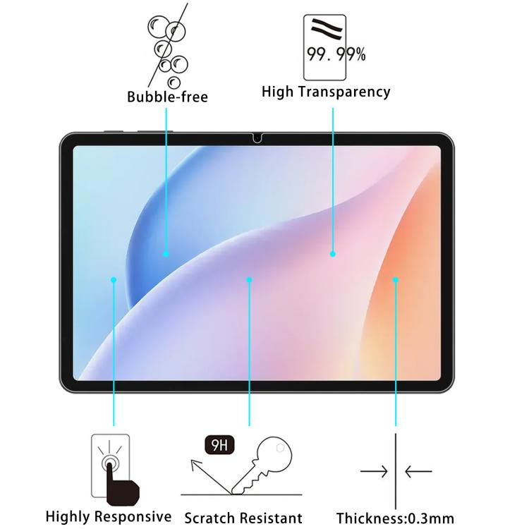 For Doogee Tab A9 10.1 inch 2pcs 9H 0.3mm Explosion-proof Tempered Glass Film
