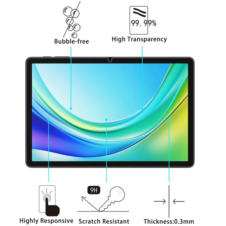 For Doogee Tab G6 11 inch 2pcs 9H 0.3mm Explosion-proof Tempered Glass Film