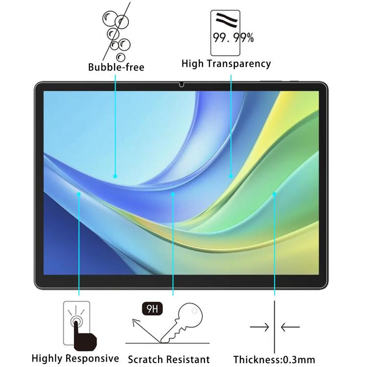 For Doogee Tab E3 Max 14 inch 2pcs 9H 0.3mm Explosion-proof Tempered Glass Film