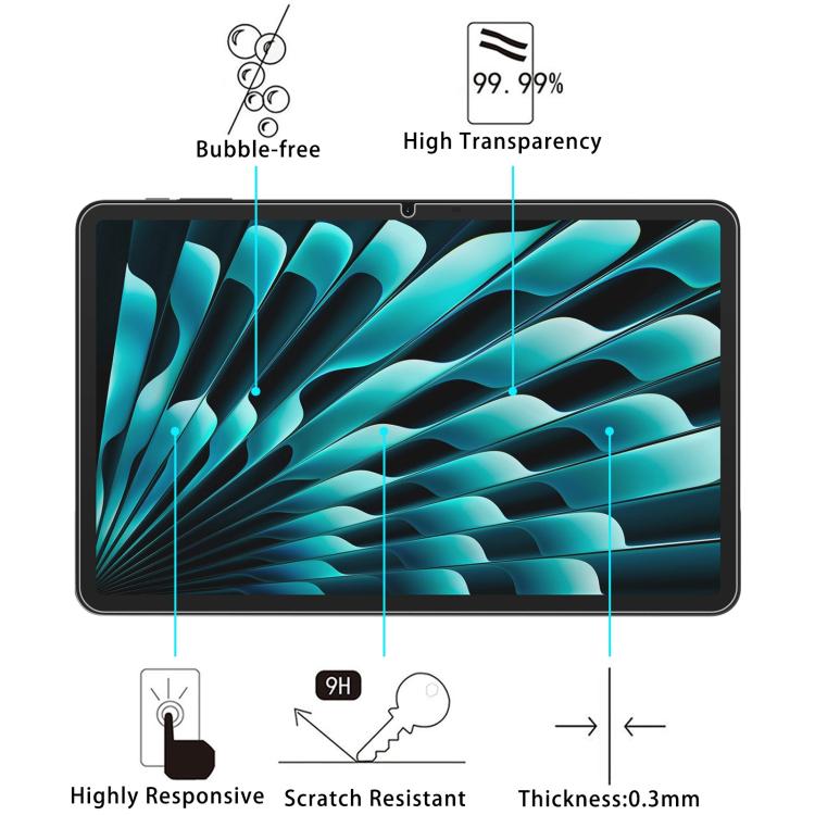 For Doogee Tab G6 Pro / T40 Pro 12 inch 25pcs 9H 0.3mm Explosion-proof Tempered Glass Film