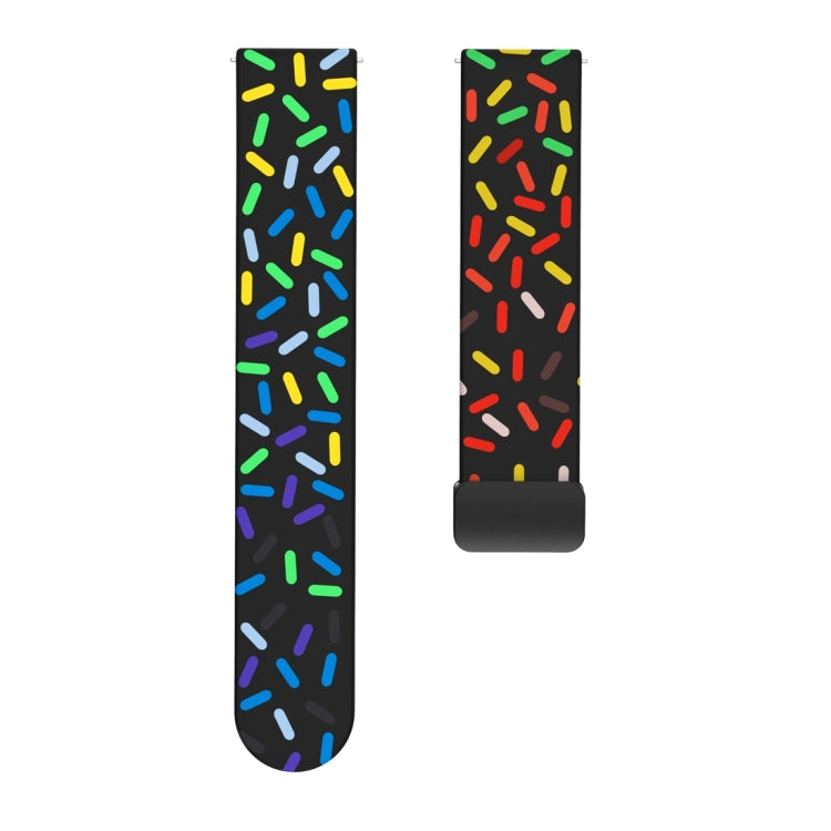 For Samsung Galaxy Watch 6 / 6 Classic Sports Rainbow Dots Magnetic Black Buckle Silicone Watch Band