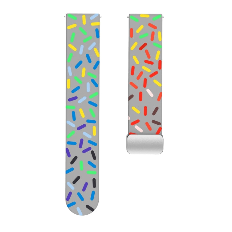 For Samsung Galaxy Watch 6 / 6 Classic Sports Rainbow Dots Magnetic Black Buckle Silicone Watch Band