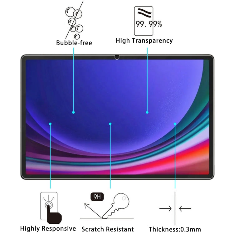 For Samsung Galaxy Tab S10 11 2pcs 9H 0.3mm Explosion-proof Tempered Glass Film