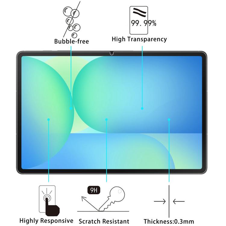 For Samsung Galaxy Tab S10 FE+ 13.1 25pcs 9H 0.3mm Explosion-proof Tempered Glass Film