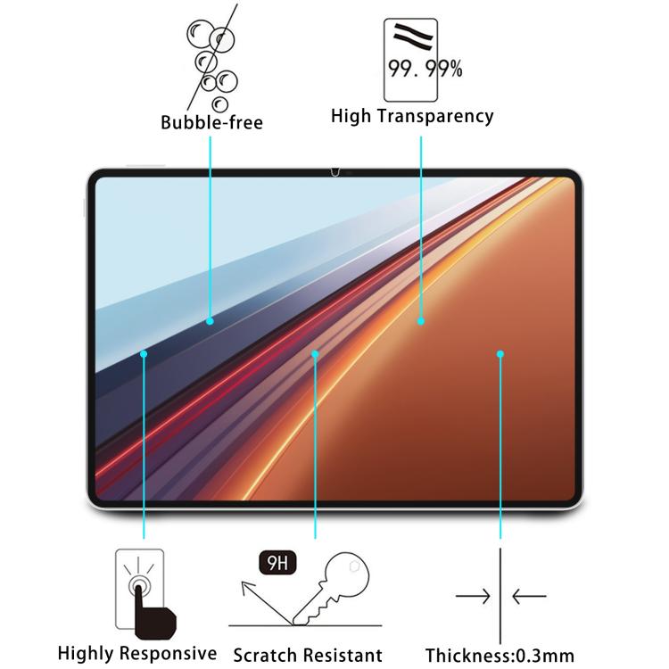 For Honor Pad GT2 Pro 12.5 / Lecoo P122W 2pcs 9H 0.3mm Explosion-proof Tempered Glass Film