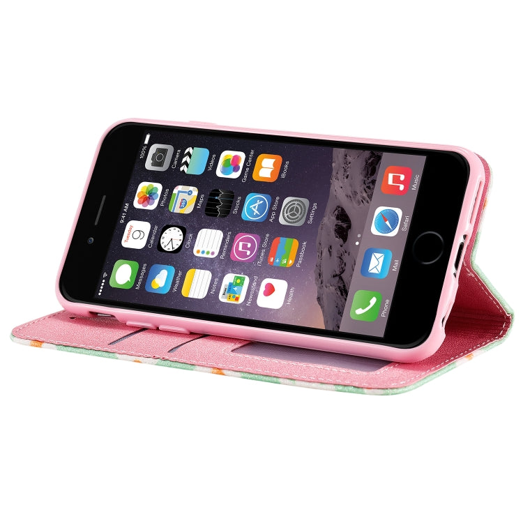 For iPhone 6 / 6s Glittering Daisy Magnetic Horizontal Flip Leather Case with Holder & Card Slots & Photo Frame