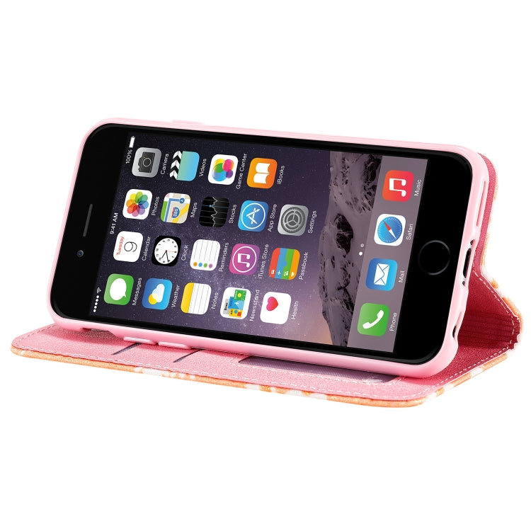 For iPhone 6 / 6s Glittering Daisy Magnetic Horizontal Flip Leather Case with Holder & Card Slots & Photo Frame