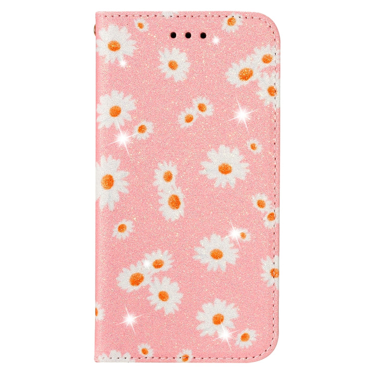 For iPhone 6 Plus Glittering Daisy Magnetic Horizontal Flip Leather Case with Holder & Card Slots & Photo Frame