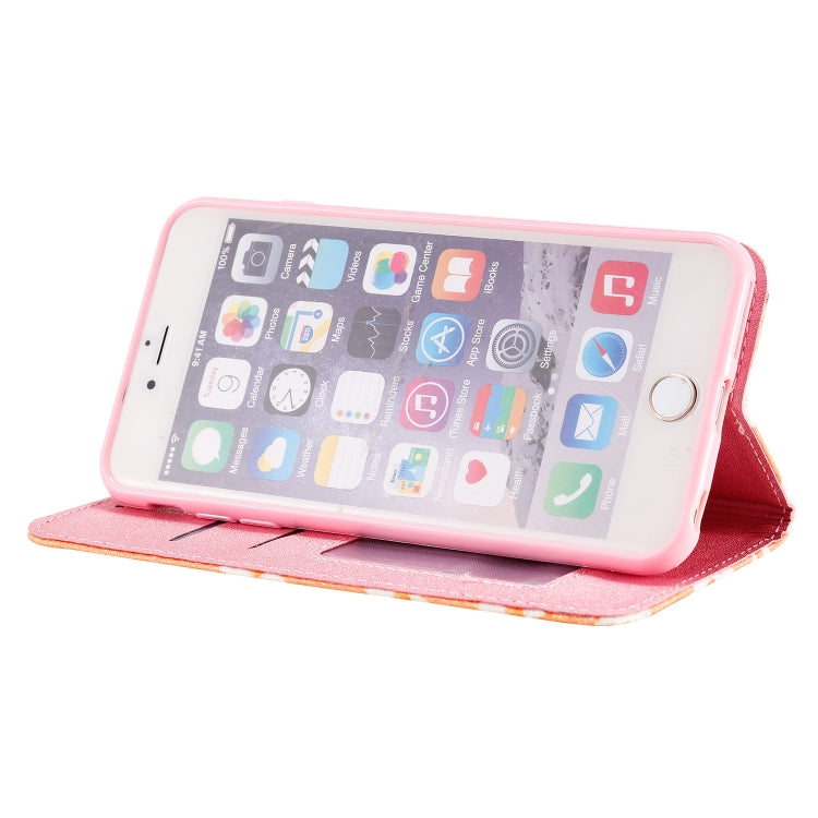 For iPhone 6 Plus Glittering Daisy Magnetic Horizontal Flip Leather Case with Holder & Card Slots & Photo Frame