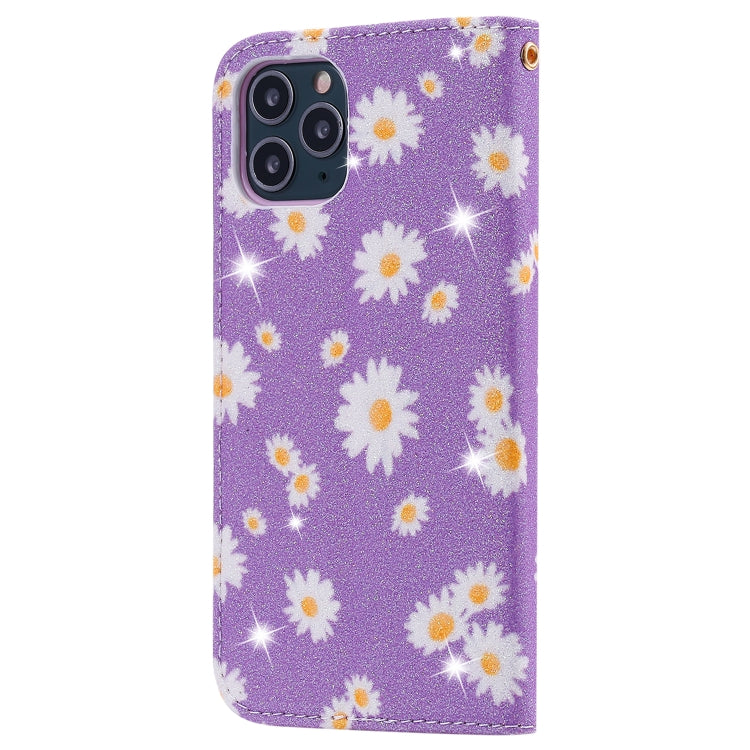 For iPhone 11 Pro Glittering Daisy Magnetic Horizontal Flip Leather Case with Holder & Card Slots & Photo Frame