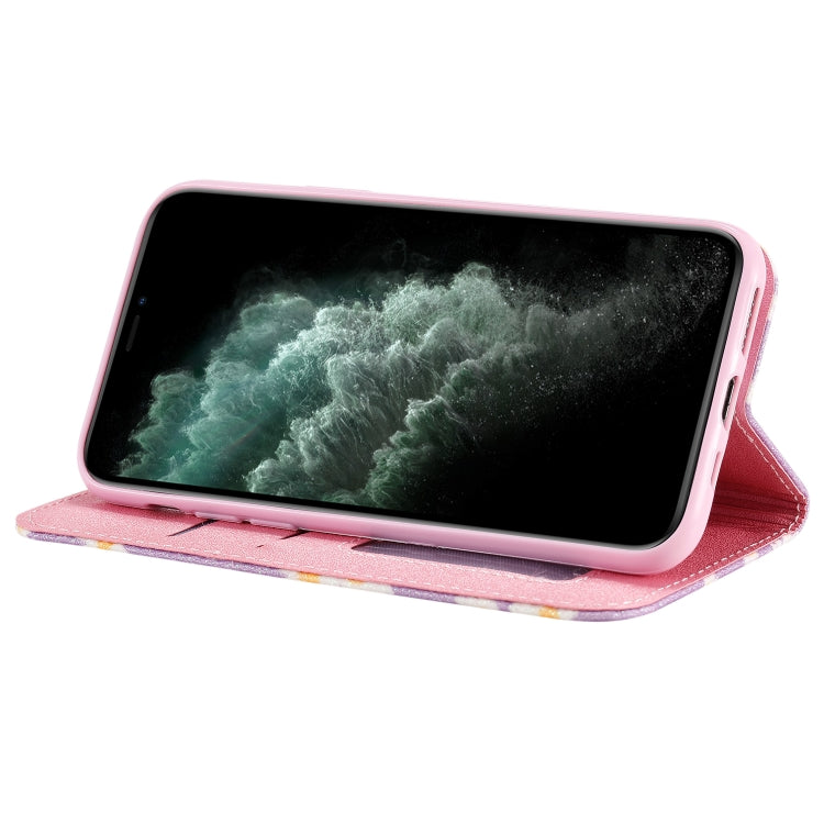 For iPhone 11 Pro Glittering Daisy Magnetic Horizontal Flip Leather Case with Holder & Card Slots & Photo Frame