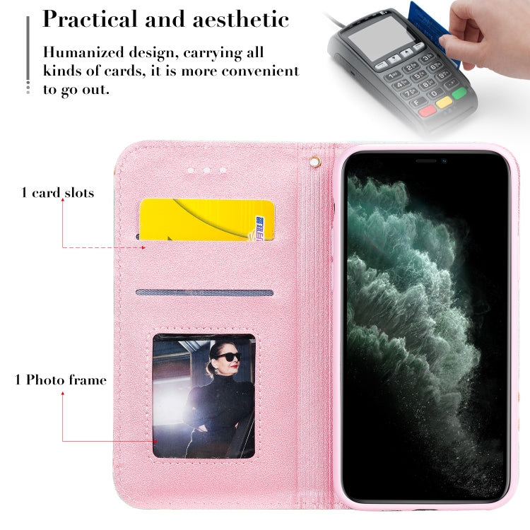 For iPhone 11 Pro Glittering Daisy Magnetic Horizontal Flip Leather Case with Holder & Card Slots & Photo Frame