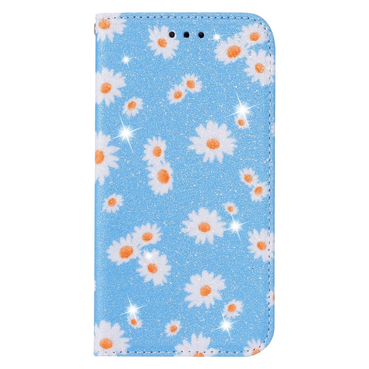 For iPhone 11 Pro Max Glittering Daisy Magnetic Horizontal Flip Leather Case with Holder & Card Slots & Photo Frame