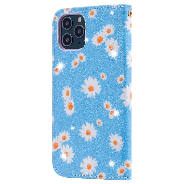 For iPhone 11 Pro Max Glittering Daisy Magnetic Horizontal Flip Leather Case with Holder & Card Slots & Photo Frame