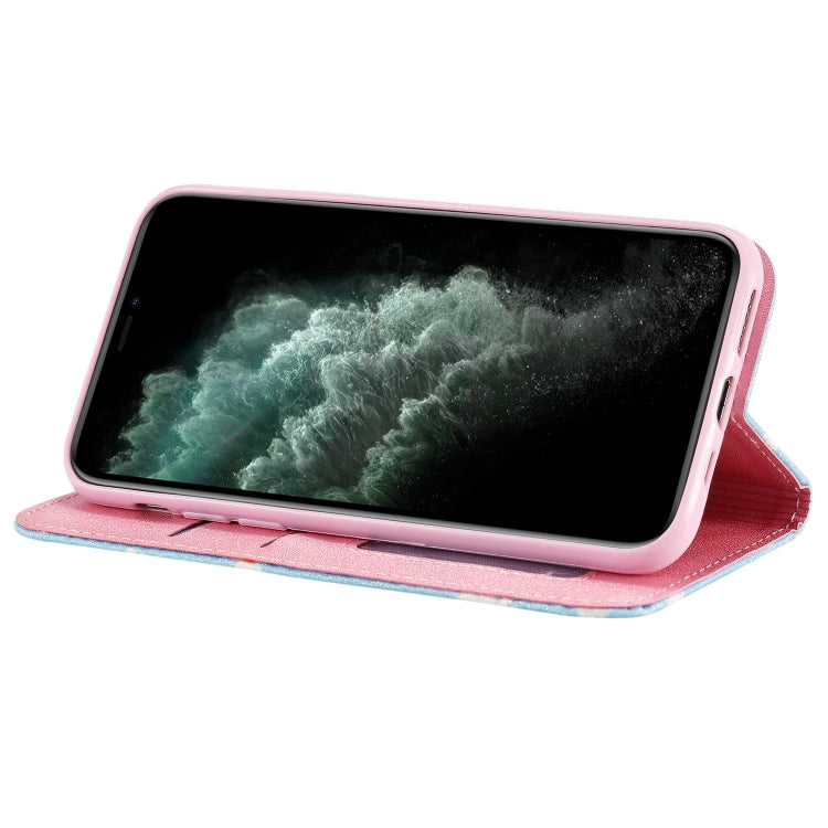 For iPhone 11 Pro Max Glittering Daisy Magnetic Horizontal Flip Leather Case with Holder & Card Slots & Photo Frame