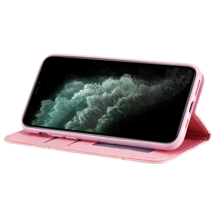 For iPhone 11 Pro Max Glittering Daisy Magnetic Horizontal Flip Leather Case with Holder & Card Slots & Photo Frame