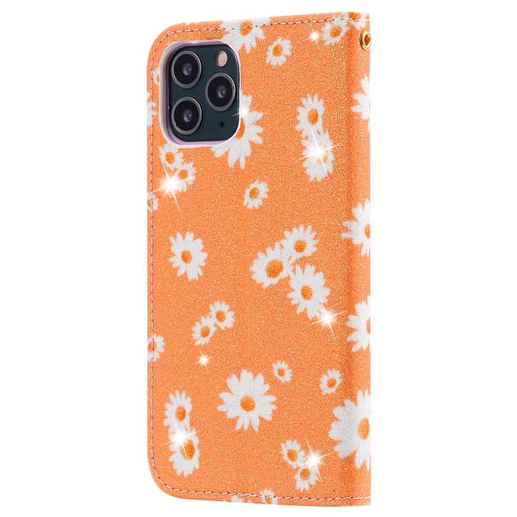 For iPhone 11 Pro Max Glittering Daisy Magnetic Horizontal Flip Leather Case with Holder & Card Slots & Photo Frame