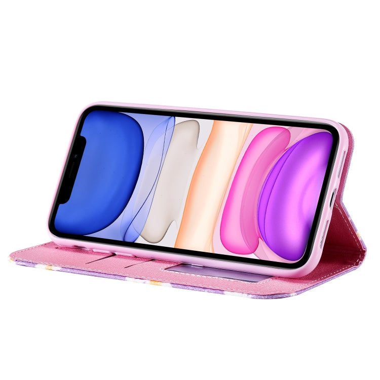 For iPhone 11 Glittering Daisy Magnetic Horizontal Flip Leather Case with Holder & Card Slots & Photo Frame