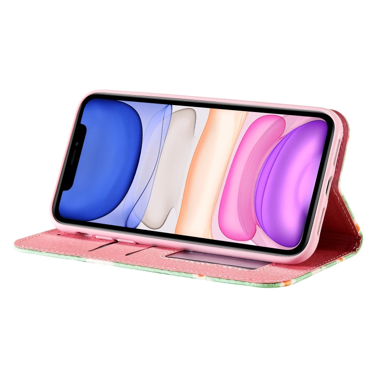 For iPhone 11 Glittering Daisy Magnetic Horizontal Flip Leather Case with Holder & Card Slots & Photo Frame