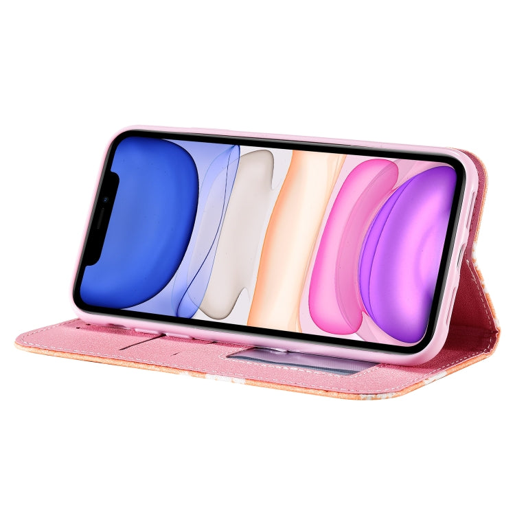 For iPhone 11 Glittering Daisy Magnetic Horizontal Flip Leather Case with Holder & Card Slots & Photo Frame