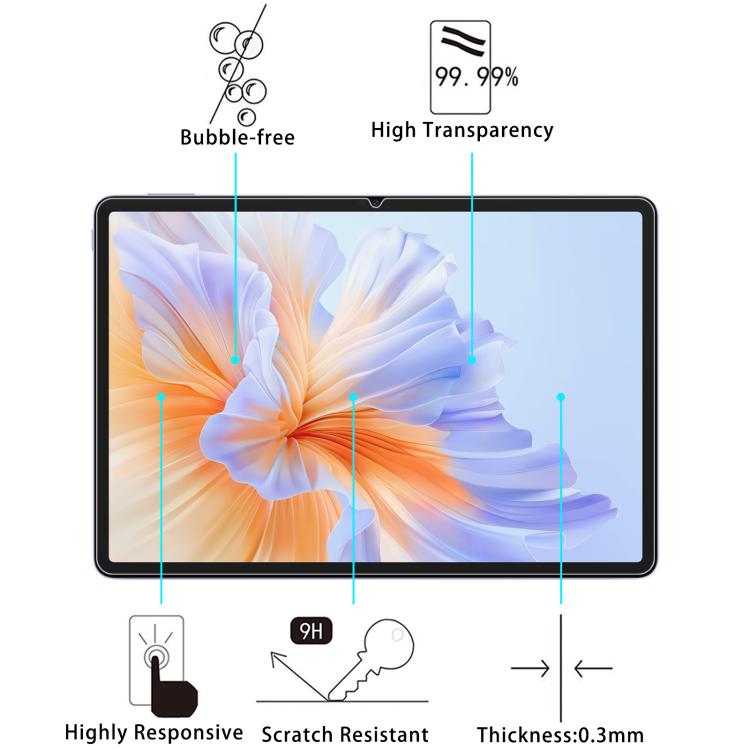 For Honor Pad V9 2pcs 9H 0.3mm Explosion-proof Tempered Glass Film