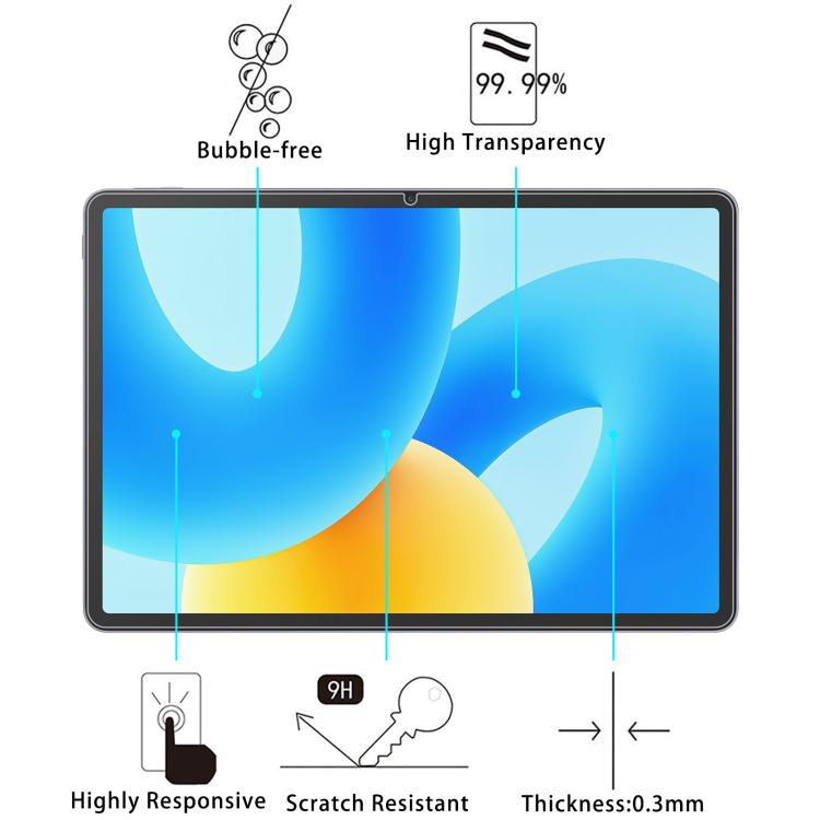 For Honor Pad GT / Hauwei MatePad 2026/2025 25pcs 9H 0.3mm Explosion-proof Tempered Glass Film