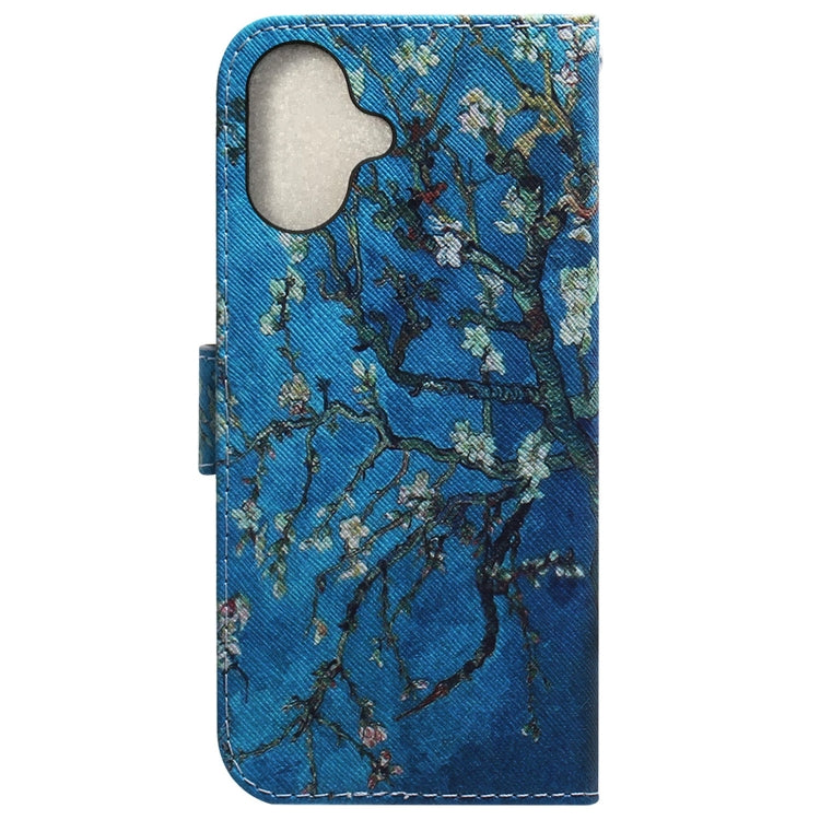 For iPhone 16 Coloured Drawing Flip Leather Phone Case