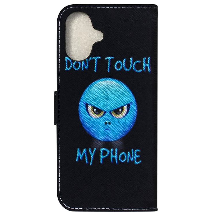 For iPhone 16 Coloured Drawing Flip Leather Phone Case