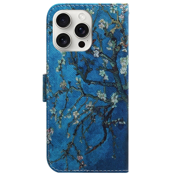 For iPhone 16 Pro Coloured Drawing Flip Leather Phone Case