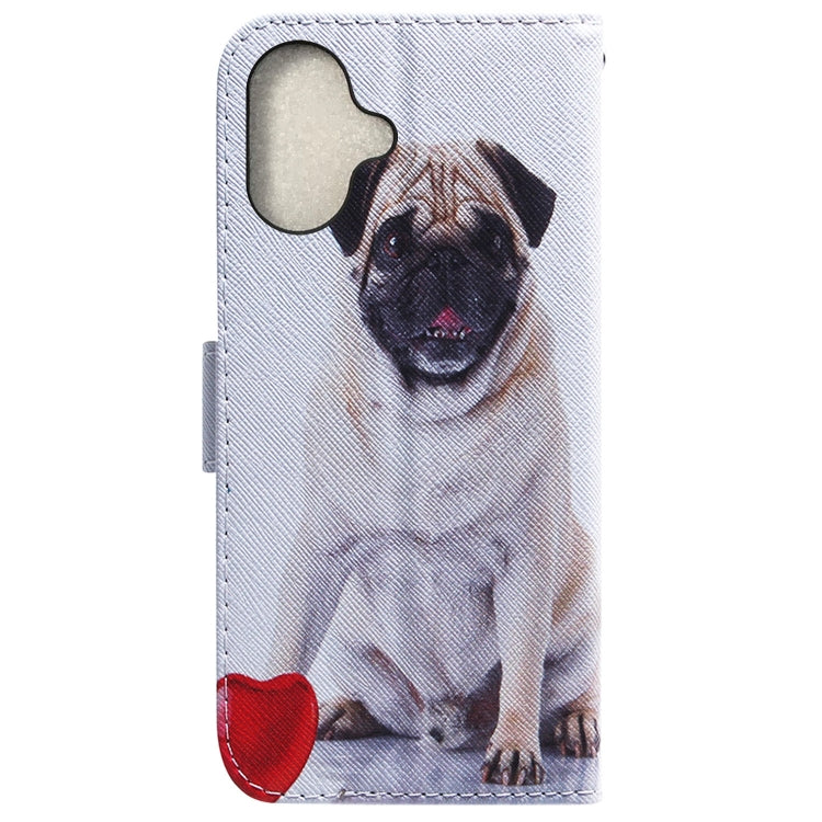 For iPhone 16 Plus Coloured Drawing Flip Leather Phone Case
