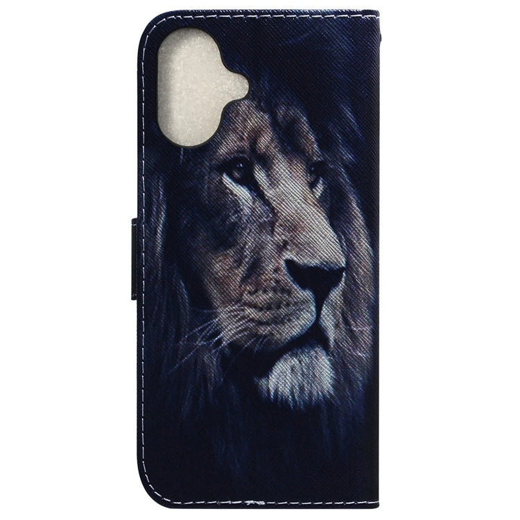 For iPhone 16 Plus Coloured Drawing Flip Leather Phone Case