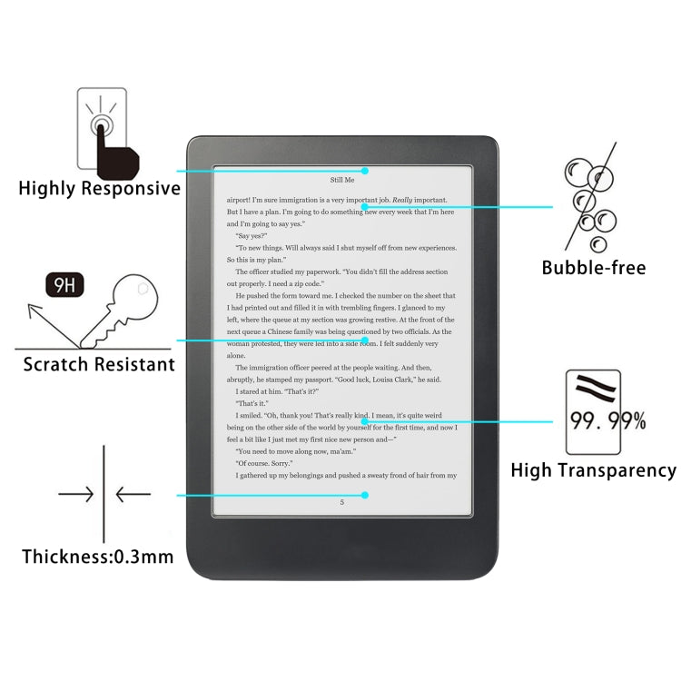 For Kobo Clara Coloue 6.0 2024 25pcs 9H 0.3mm Explosion-proof Tempered Glass Film