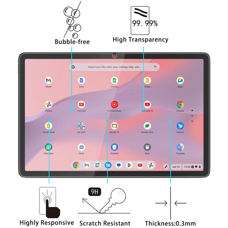 For Lenovo Chromebook Duet EDu G2 10.95 9H 0.3mm Explosion-proof Tempered Glass Film