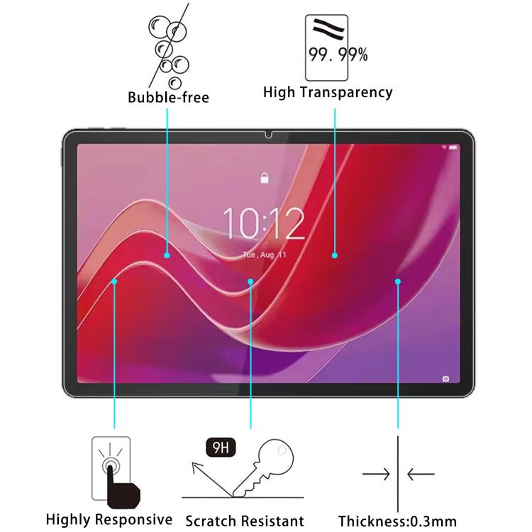 For Lenovo IdeaPad Tablet 11 inch 2pcs 9H 0.3mm Explosion-proof Tempered Glass Film