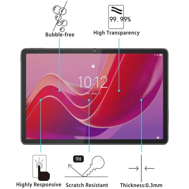 For Lenovo Tab K11 Gen2 11 inch 2pcs 9H 0.3mm Explosion-proof Tempered Glass Film