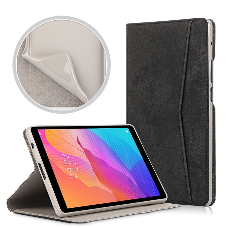 For Huawei MatePad T8 Marble Cloth Texture Horizontal Flip Leather Case with Card Slot & Holder