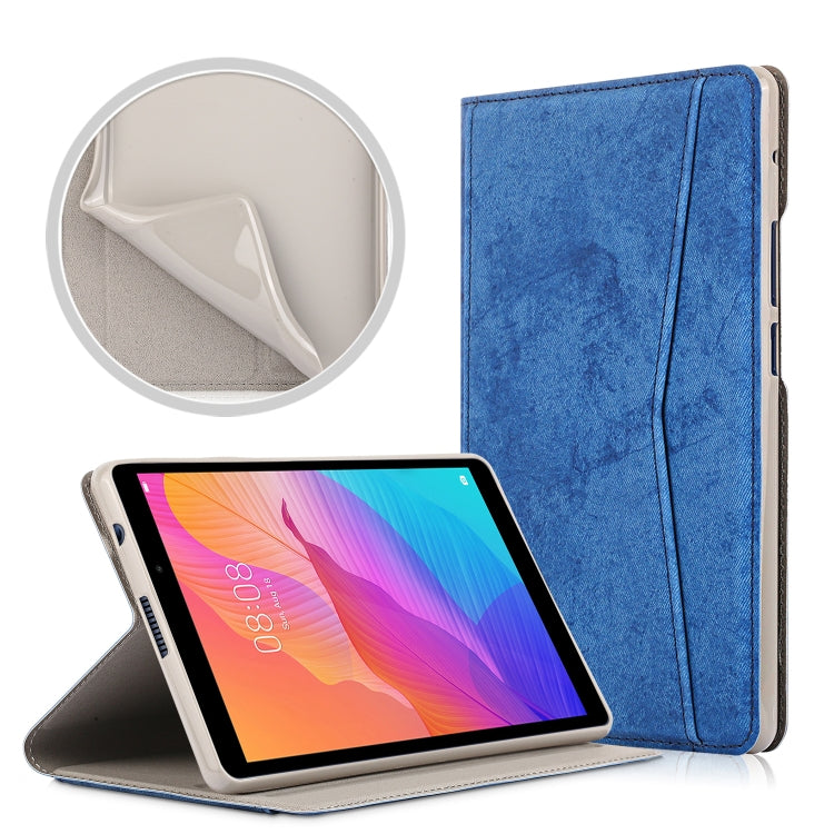 For Huawei MatePad T8 Marble Cloth Texture Horizontal Flip Leather Case with Card Slot & Holder