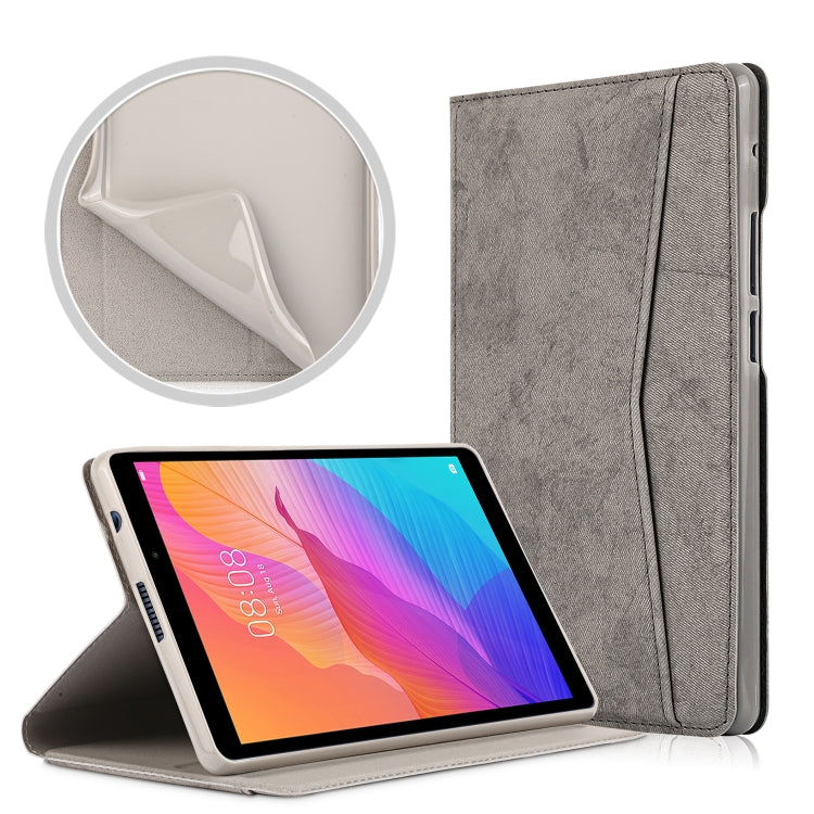 For Huawei MatePad T8 Marble Cloth Texture Horizontal Flip Leather Case with Card Slot & Holder