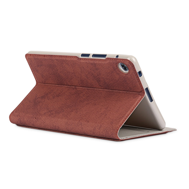 For Huawei MatePad T8 Marble Cloth Texture Horizontal Flip Leather Case with Card Slot & Holder