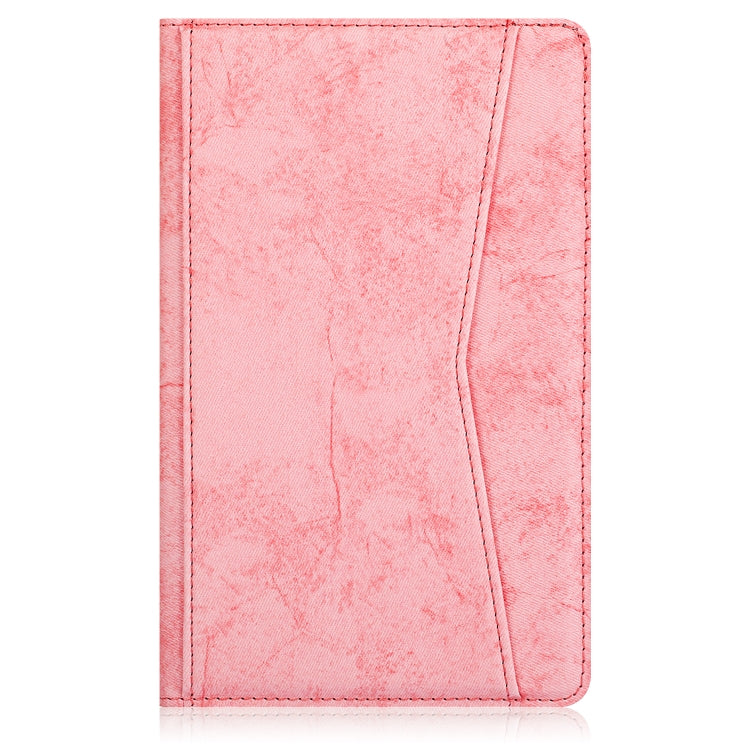For Huawei MatePad T8 Marble Cloth Texture Horizontal Flip Leather Case with Card Slot & Holder