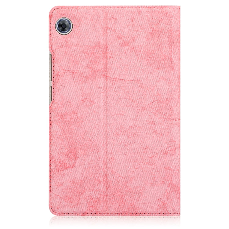 For Huawei MatePad T8 Marble Cloth Texture Horizontal Flip Leather Case with Card Slot & Holder