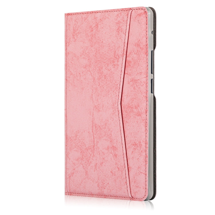 For Huawei MatePad T8 Marble Cloth Texture Horizontal Flip Leather Case with Card Slot & Holder